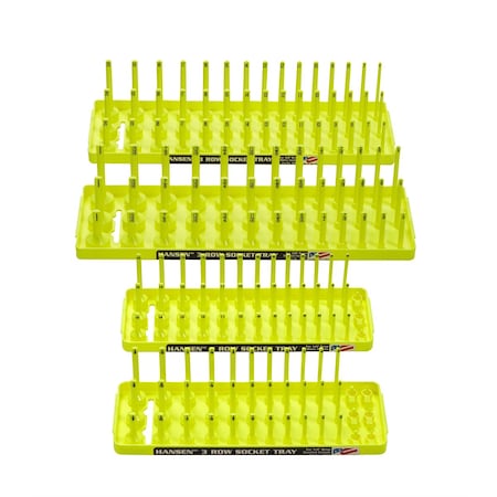 Hansen Global HiViz 4Pack Soc Holder, Yellow HNE92006